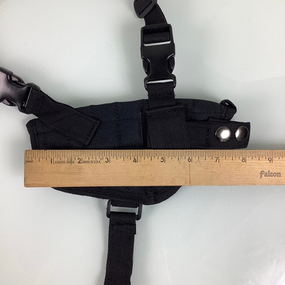 Tactical Shoulder Holster black canvas / Nylon adjustable Unisex OSFM EUC - Picture 10 of 12